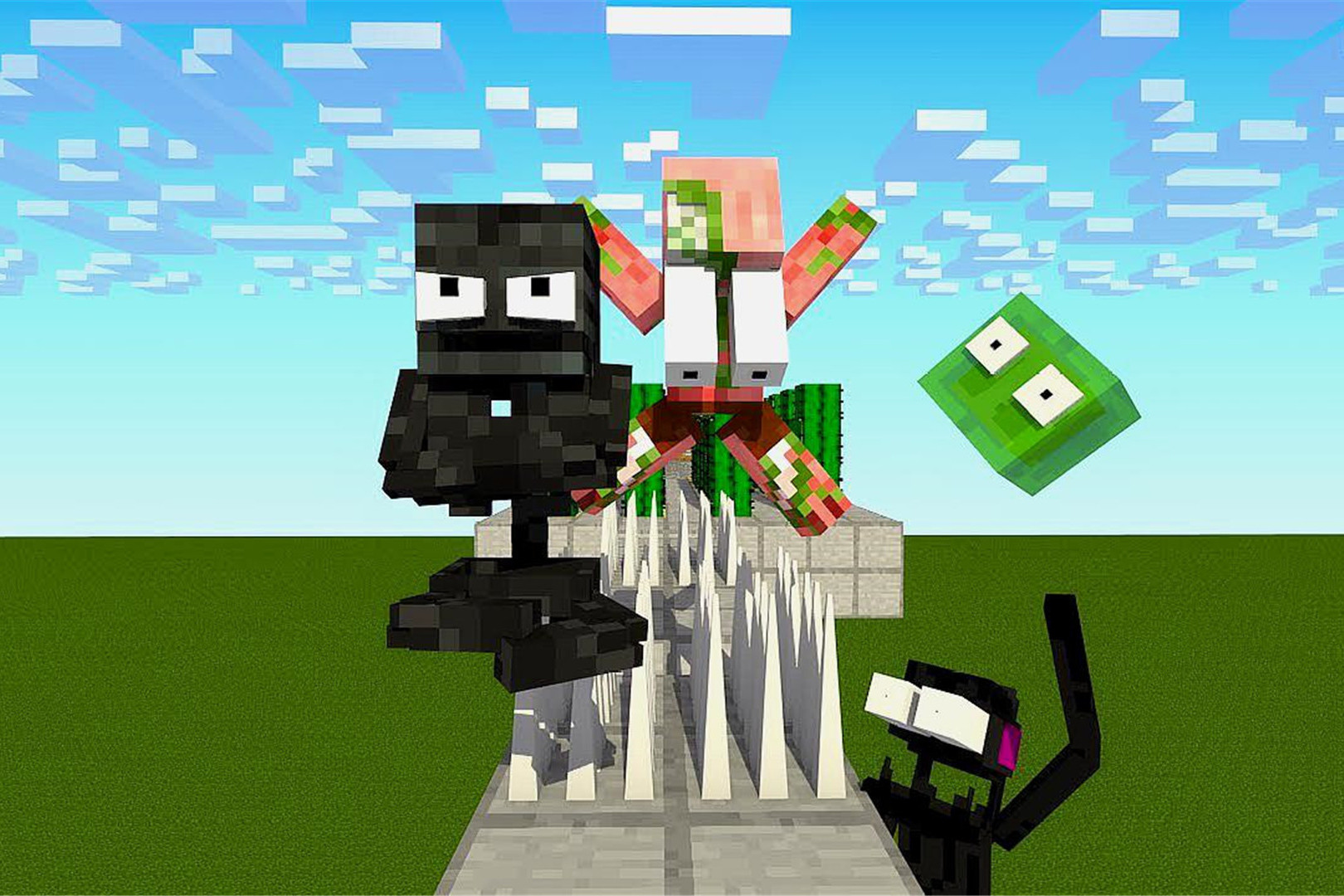 mc动画:怪物学校《闯关挑战》,凋零骷髅无视障碍物!