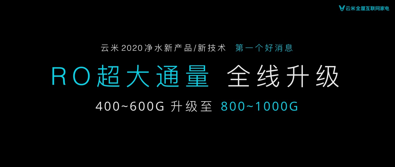 《云米新技术突破现有RO四大难题，重新定义净水产品》