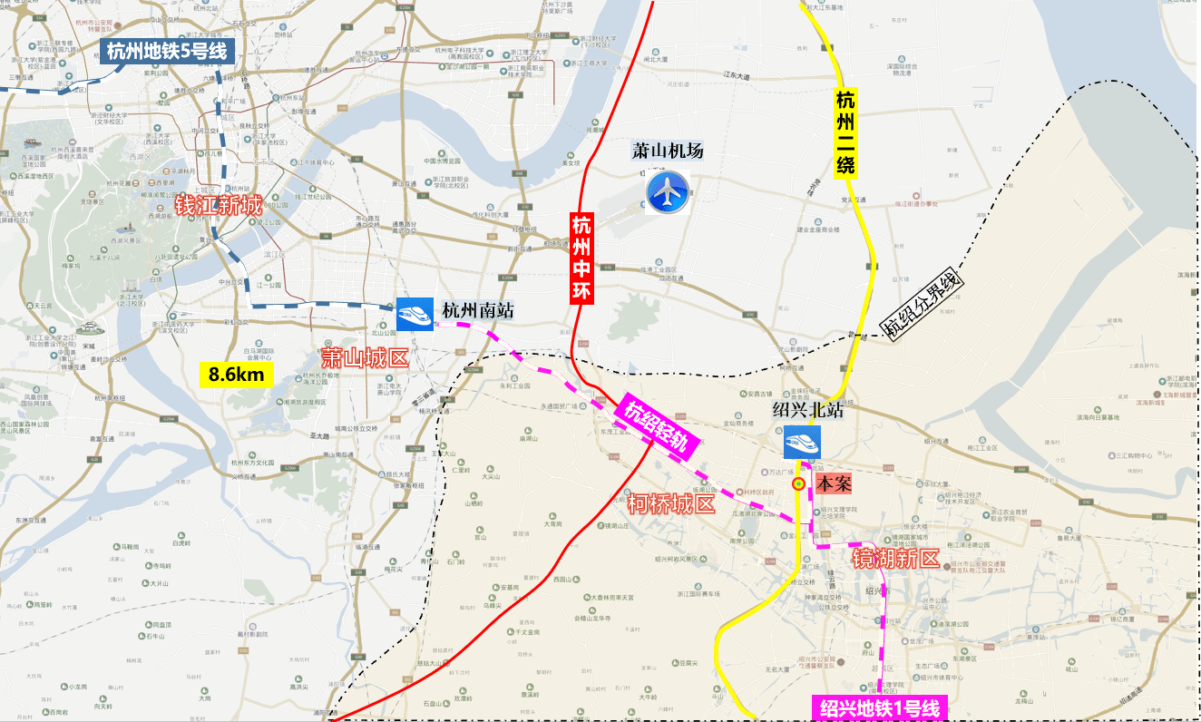 高速:杭绍甬智慧高速,杭绍台高速,杭绍台至杭金衢高速连接线,杭州绕城