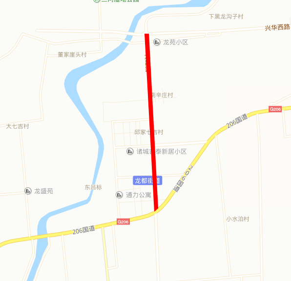 龙昌街(206国道-兴华西路西延段▲凤凰路(芦山大道-平日路▲人民