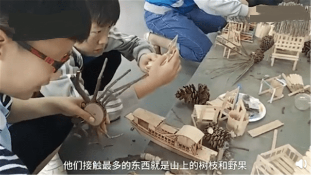 农村孩子自制儿童节礼物，用树枝做出“龙”，网友：想象力真丰富