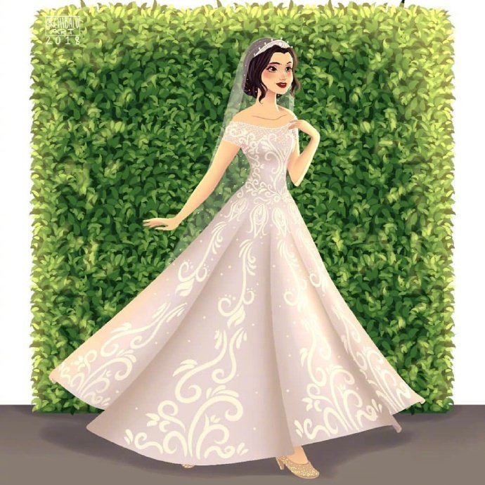 为爱穿上婚纱的迪士尼公主，艾莎360度无死角，花木兰是最美新娘_王子