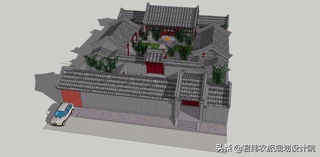 中国古代建筑经典四合院古建规划设计图