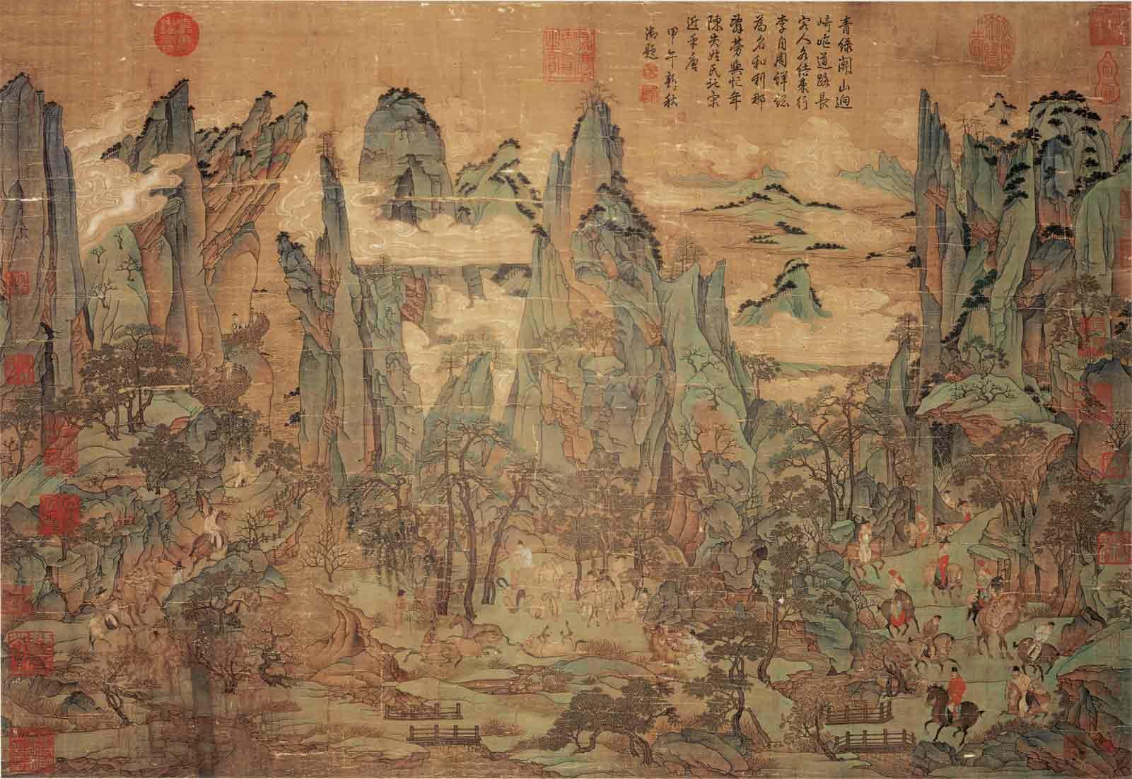 青绿山水的代表《明皇幸蜀图》_李思训