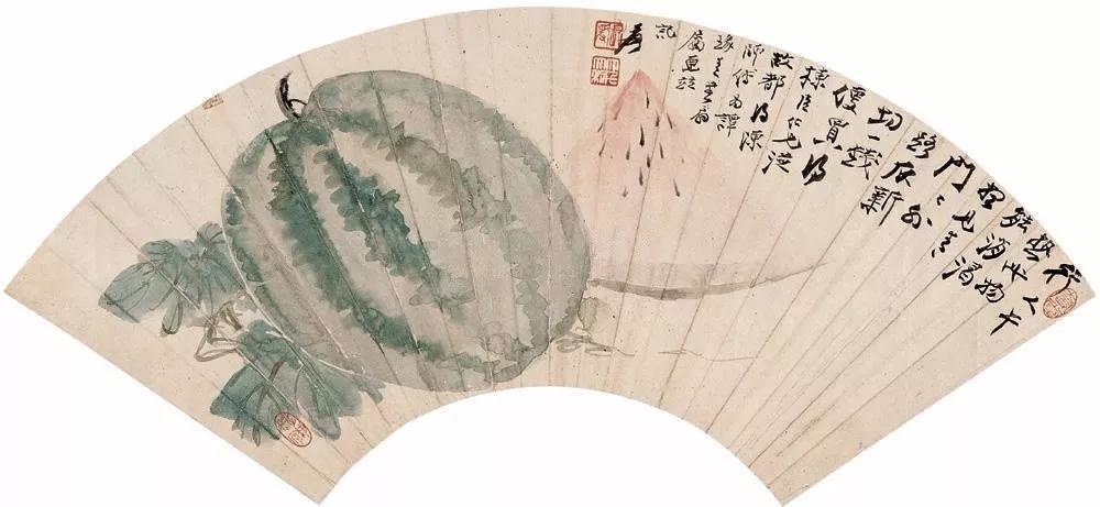夏天赏国画里的西瓜,真解暑!_齐白石