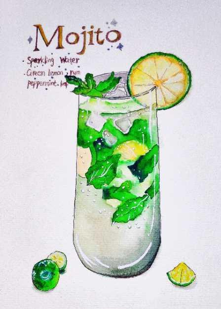 mojito作者:丹尼斯61吴类别:彩铅作品:阳光雪迎作者:魔力手绘类别