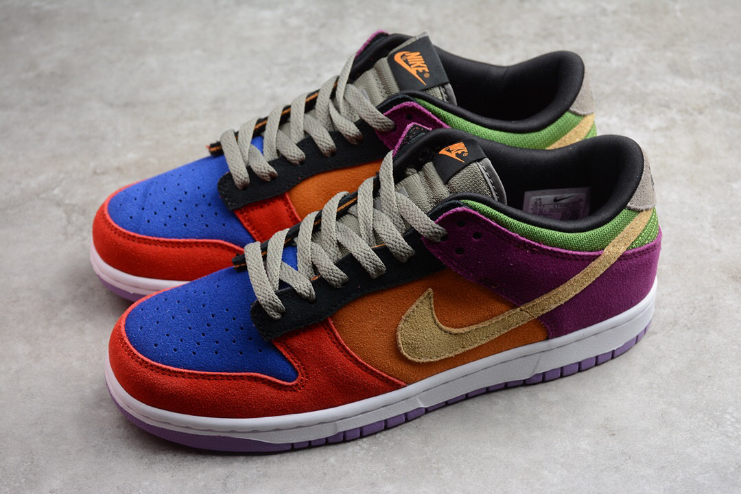 耐克彩虹 nike sb dunk low sp"viotech"彩蛋拼接滑板鞋