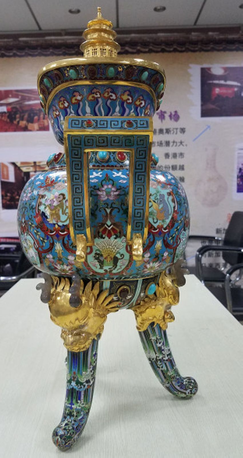 宝鼎|张同禄景泰蓝鼎盛中华十二生肖宝鼎