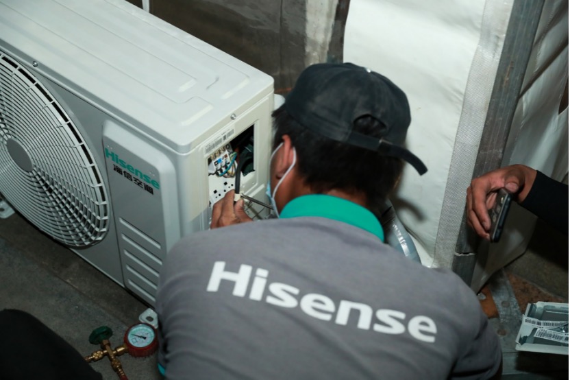 不让医护人员高温下核酸检测！首批海信新风空调已经安装到位-家电圈官网