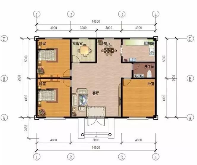 一层房屋户型分享:6款一层经典轻钢别墅设计图推荐