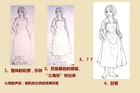 皱纹:衣服的褶皱怎么去绘画?