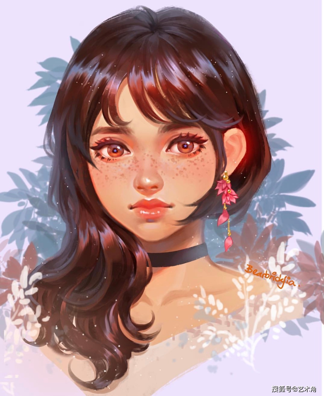 bearbrickjia|梦幻人物头像插画作品