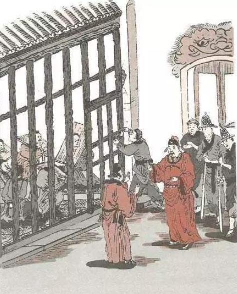 古代监狱宋敏求的《长安志》注引韩琬《御史台记》:"御史台门北开,盖