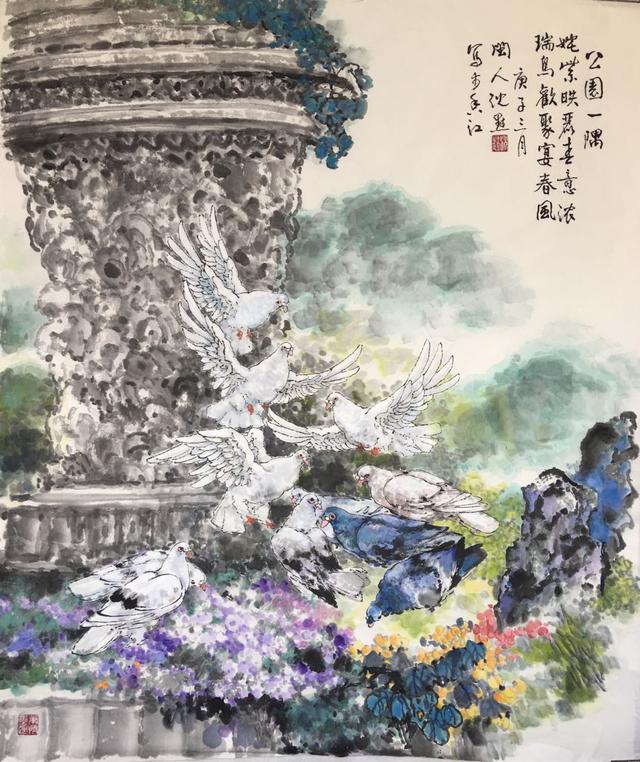 著名旅港中国画家沈默佳作欣赏