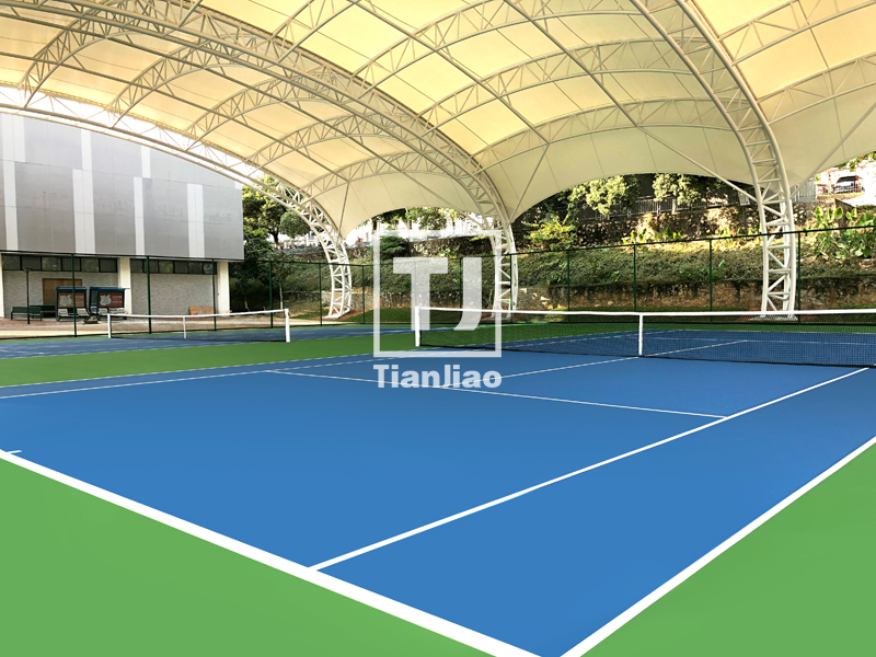 东莞市网球中心室外丙烯酸网球场(天骄体育案例)