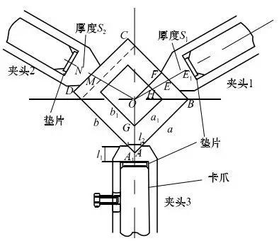 三爪卡盘装夹四方工具结构图