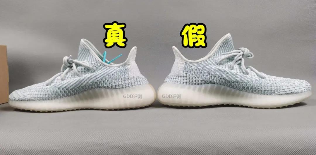 yeezy350冰蓝真假对比 椰子新冰蓝云白 gdd评测