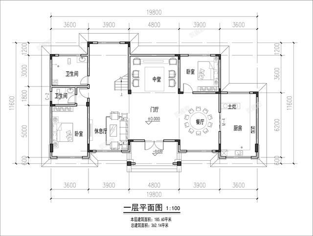 2层新亚洲风别墅平面图