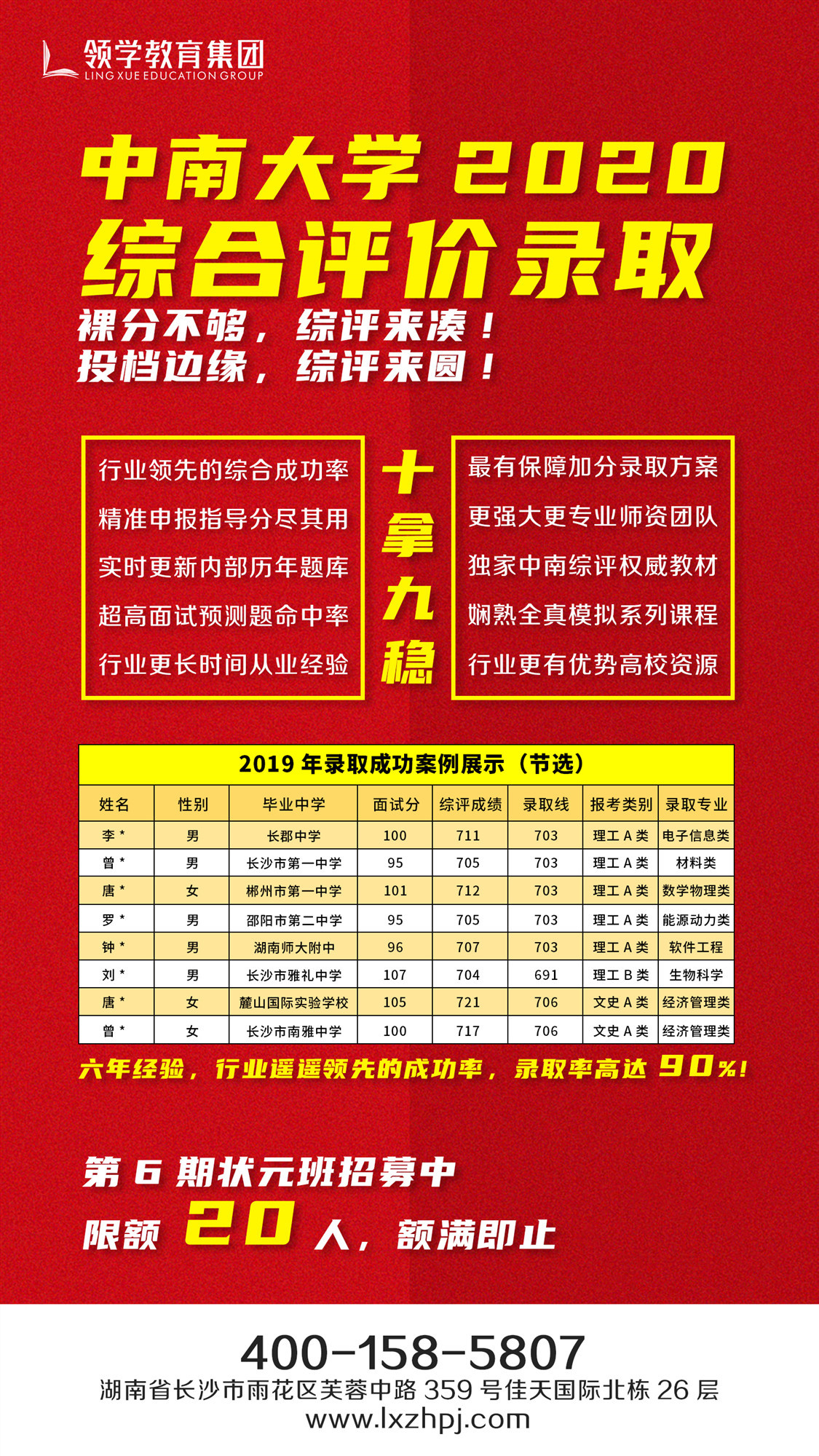 2020年中南大学湖南综合评价录取招生简章独家解读