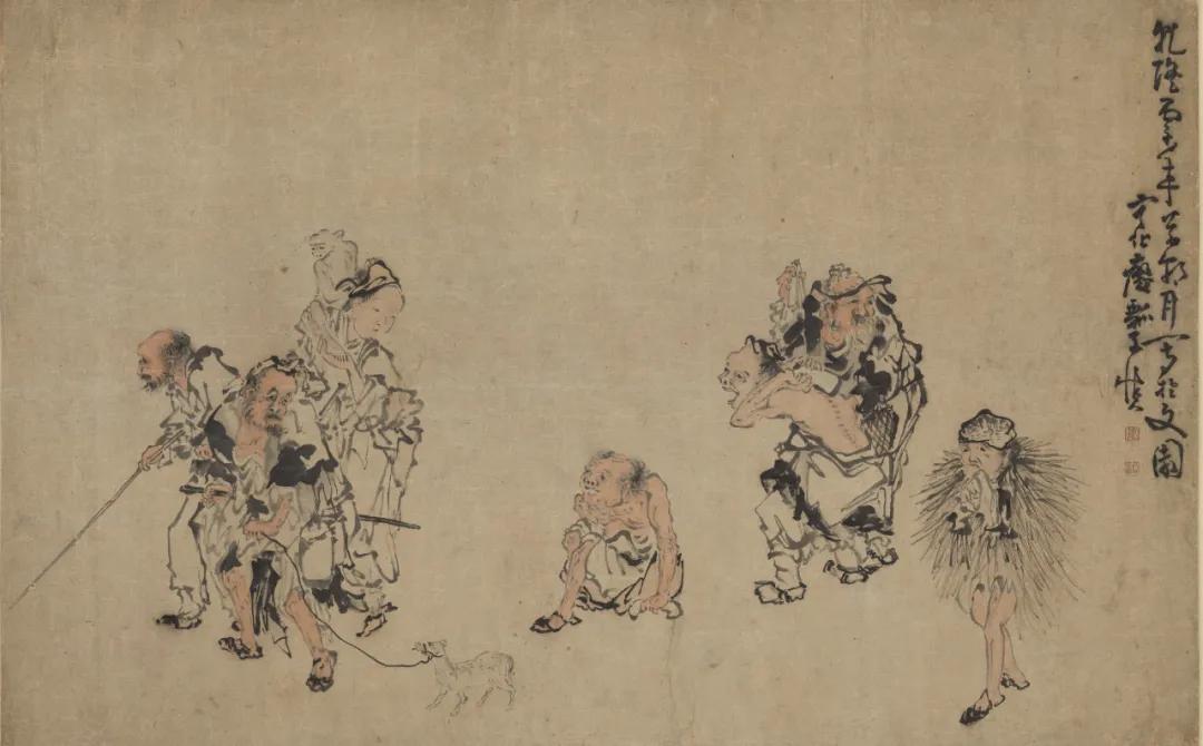对应黄慎出身贫苦,曾经历饥寒,对风俗人物之
