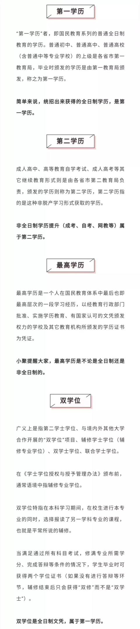 两分钟理清什么是第一学历,第二学历,最高学历,双学位