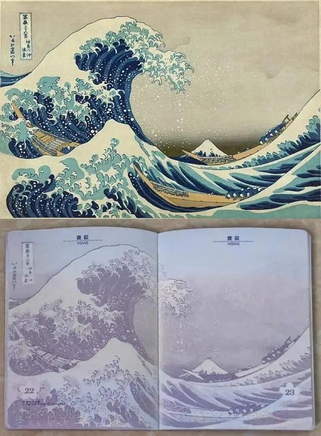 日本新护照发行:印有浮世绘名画!191国免签