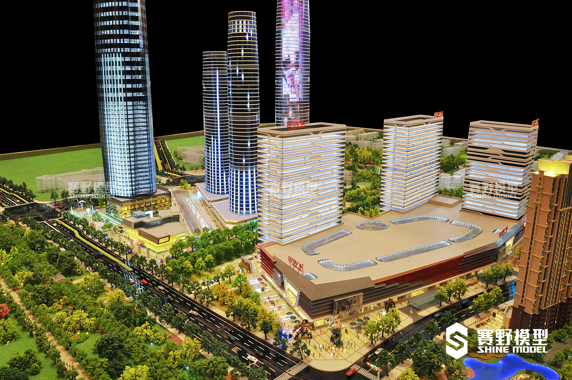 西安高新区万达城商业综合体沙盘模型