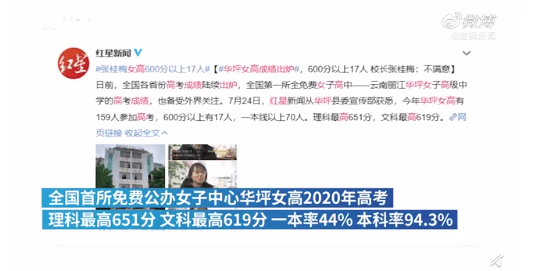 女子|厉害了！免费女子高中159人高考150人上本科,600分以上有17人！