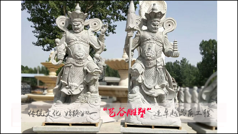 佛教四大天王雕塑的介绍_金刚