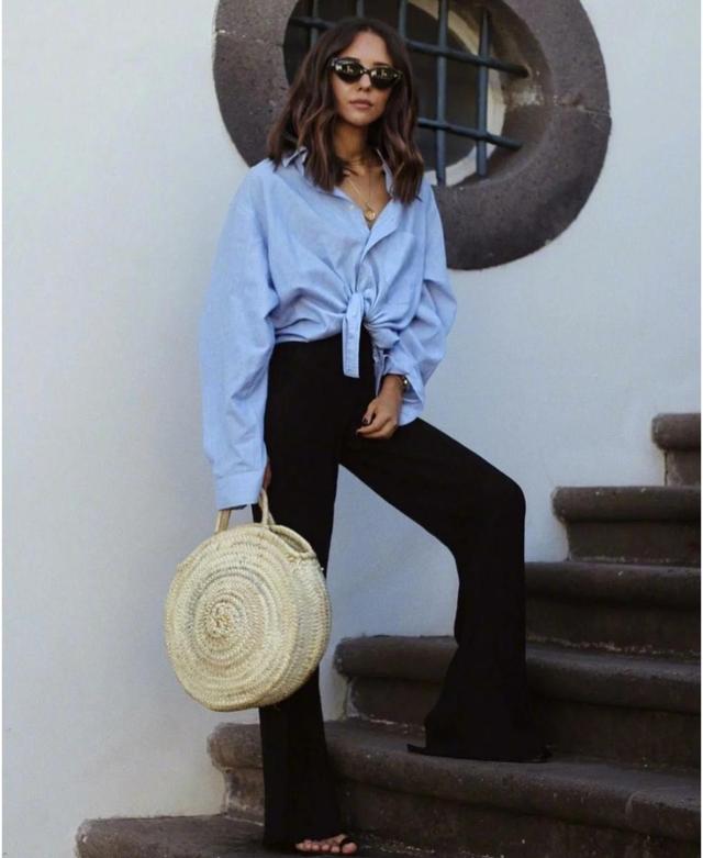 配饰|还别说，“阔腿裤+配饰”真能穿出时髦感，套这三个模板很实用