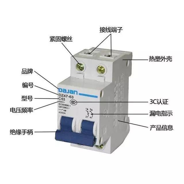 原创一分钟学习空气开关(断路器)的结构和原理,附带接线图!