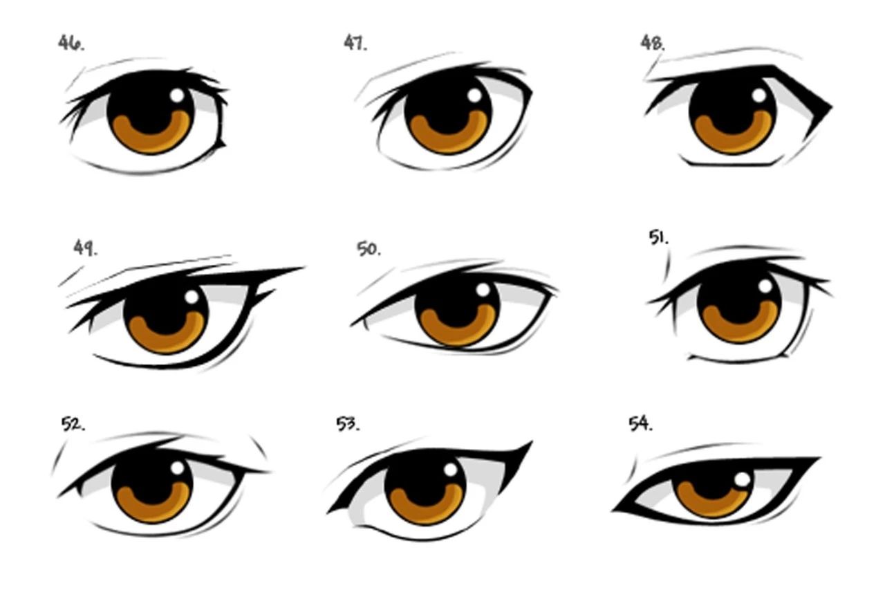 超齐全的眼睛绘画素材干货,60种不同类型的眼睛总有一款适合你!_赛高