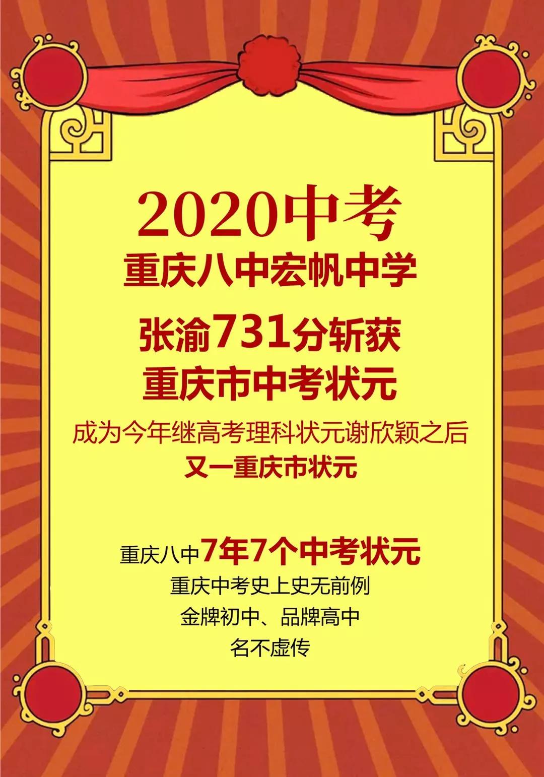 2020重庆热门学校中考喜报汇总,你为哪所学校打call