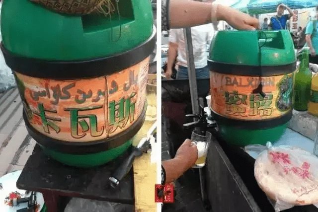 卡瓦斯气足泡多,酸甜适度,清凉爽口,伴有酒花味试一下就会知道,烤肉和