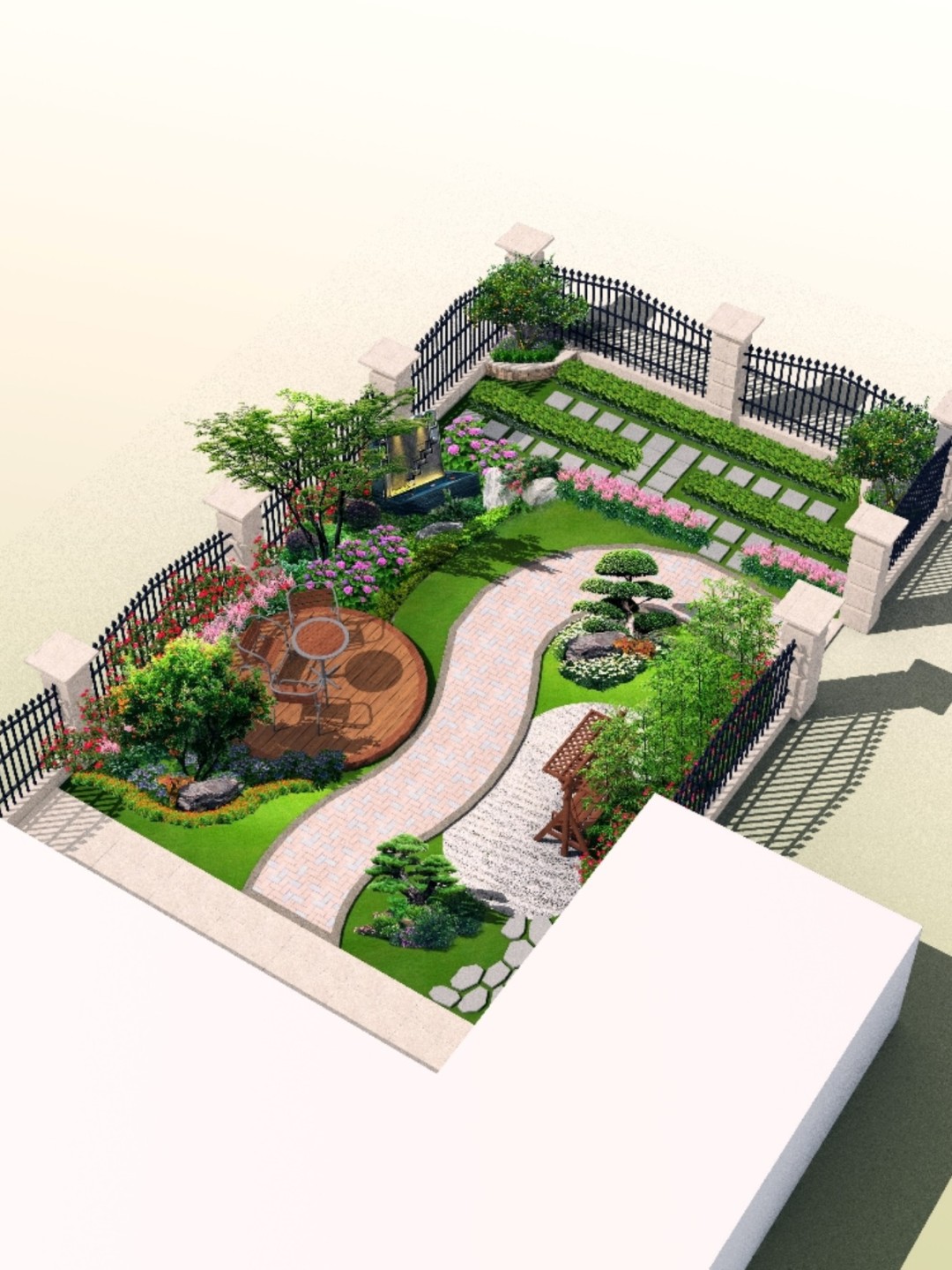 原创70㎡一楼小院改造:花了1000多块的设计图,一起分享给你