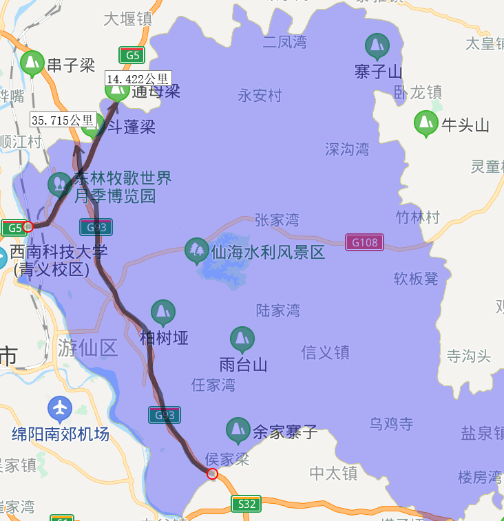 2020年绵阳市各区县高速路里程排名,三台第一,看看你家乡第几?