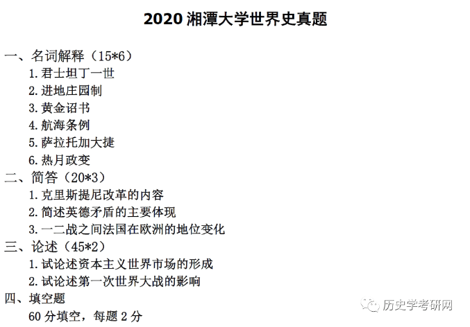 湘潭大学历史学考研招生目录、报录比、参考书目、真题、702中国史、703世界史-搜狐大视野-搜狐新闻