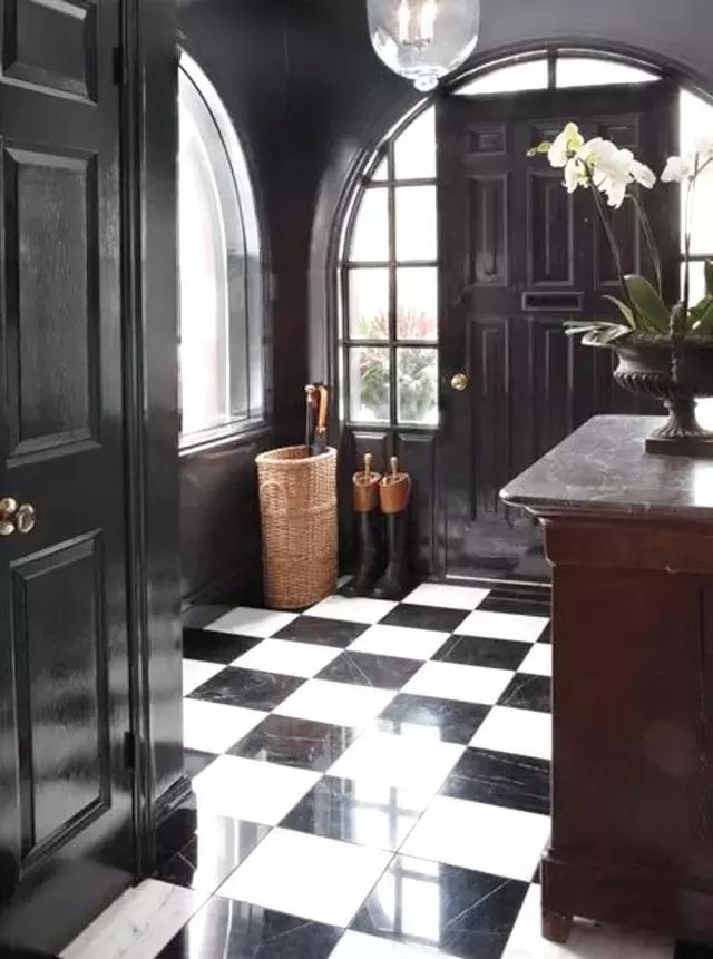 纹理|玄关瓷砖居然可以这样铺，邻居分分钟挤破门！