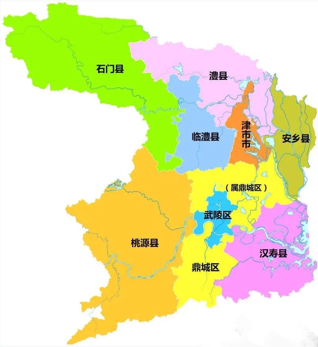 常德有一个县级市津市市,津市是城名但是它又是县级市,导致名称中两个