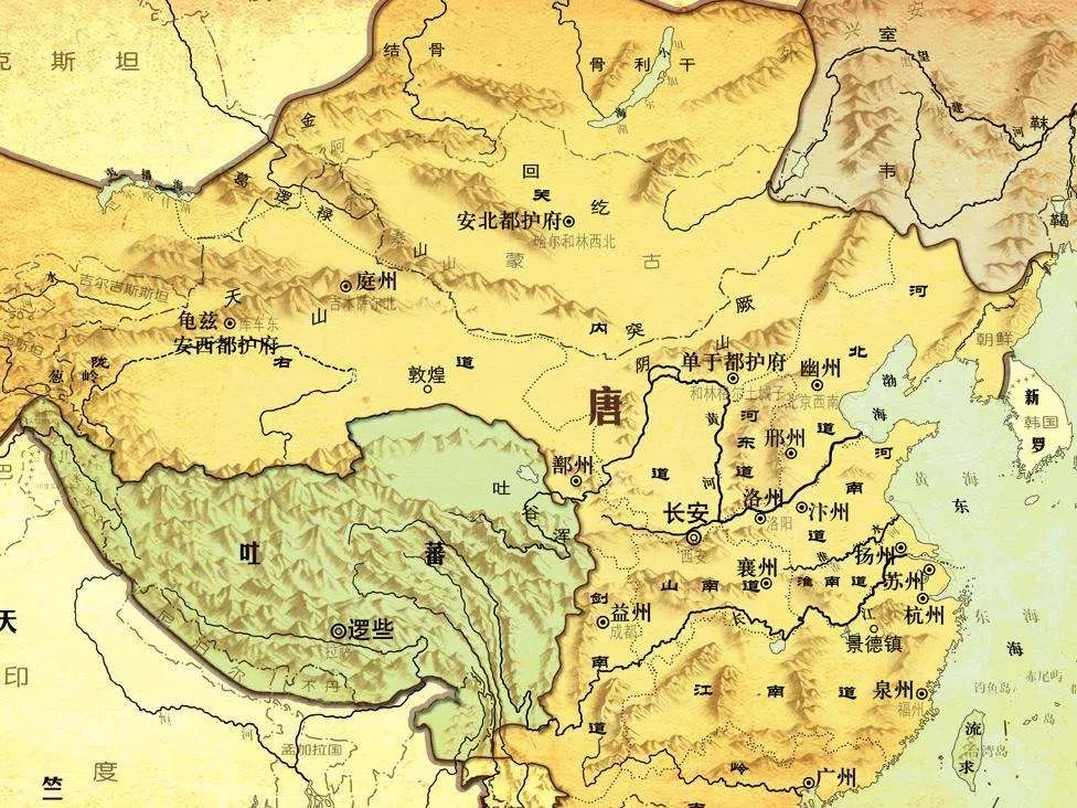 图丨唐朝地图