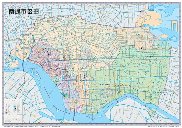 根据南通最新区划调整,2020版地图将原崇川区,港闸区合并成新的崇川区