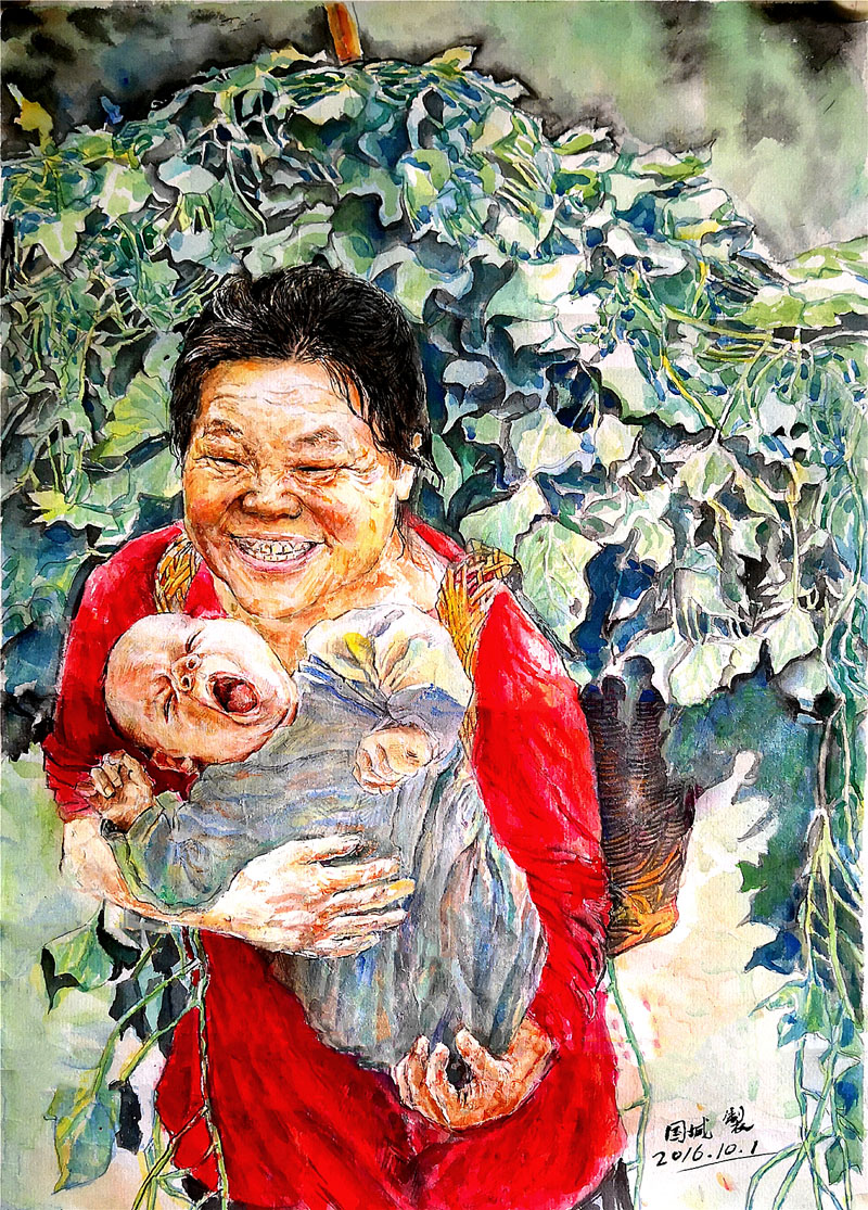 《希望》80cm*100cm 2016年 水彩画 返回搜