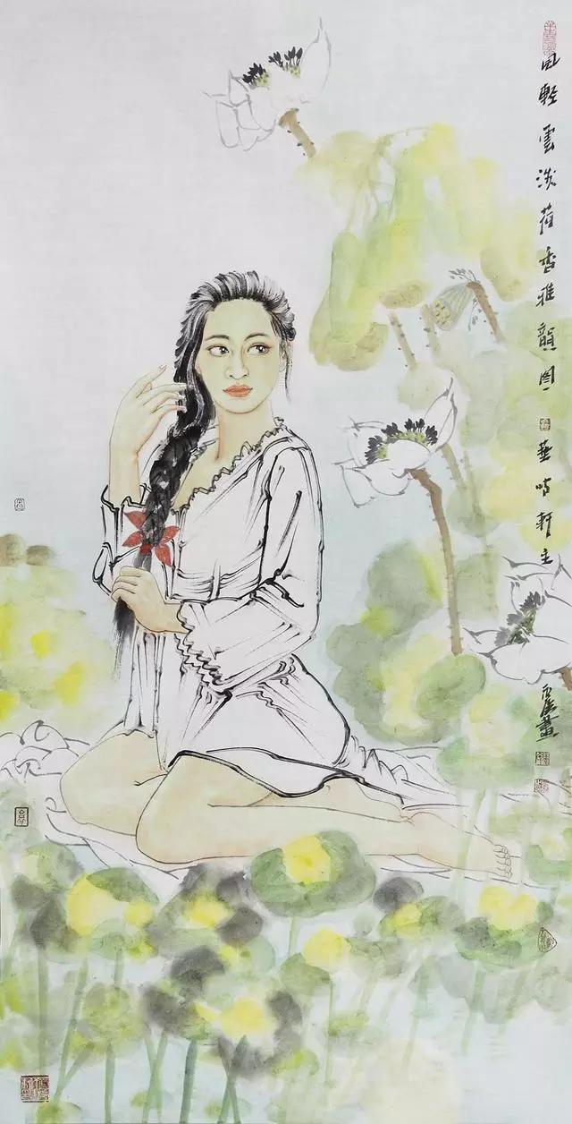 将东方女性的美展现得淋漓尽致作为一个写实人物画家,这些作品充分