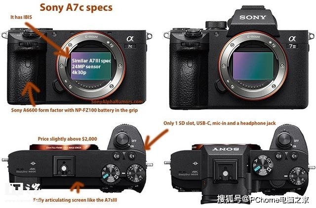 图片来自sonyalpharumors此外,索尼a7c可以支持以30帧录制4k视频,使用