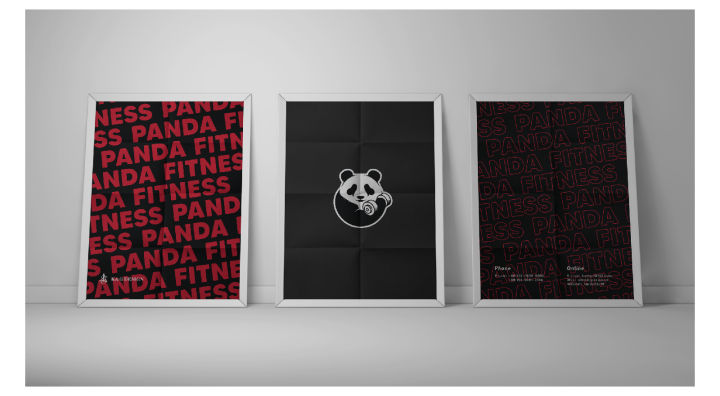 Logo|健身房Logo设计——熊猫健身