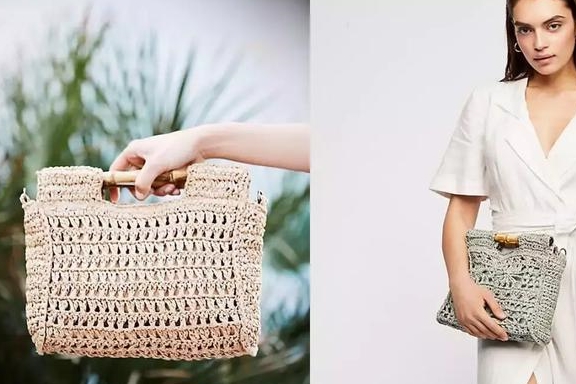 度假|别买PVC透明包了，今年流行“草编包”！