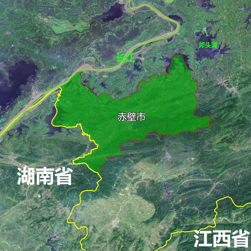原创8张地形图，快速了解湖北省咸宁市辖区县市