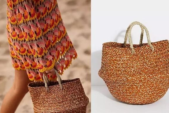 度假|别买PVC透明包了，今年流行“草编包”！