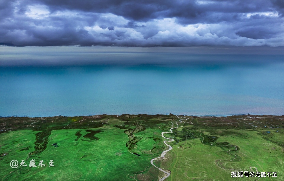 航拍中国第一大湖,十六张拼接,完成青海湖全景图