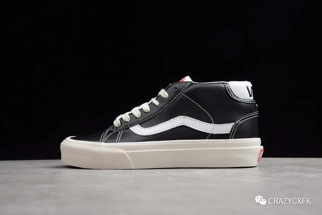 万斯fog联名中帮 vans sk8 mid x fear of god 黑白拼接撞色板鞋